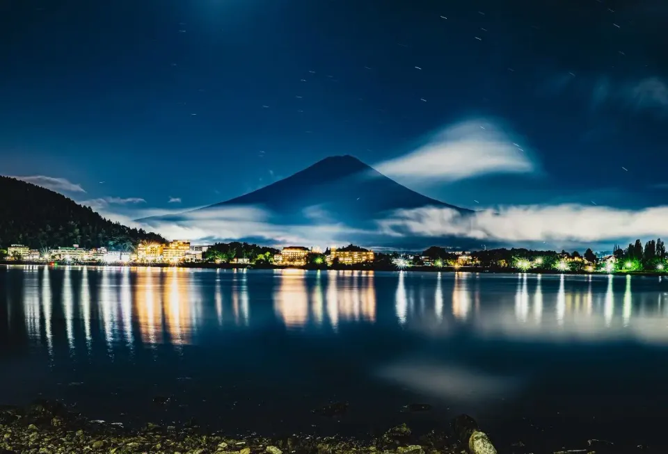 河口湖の富士山